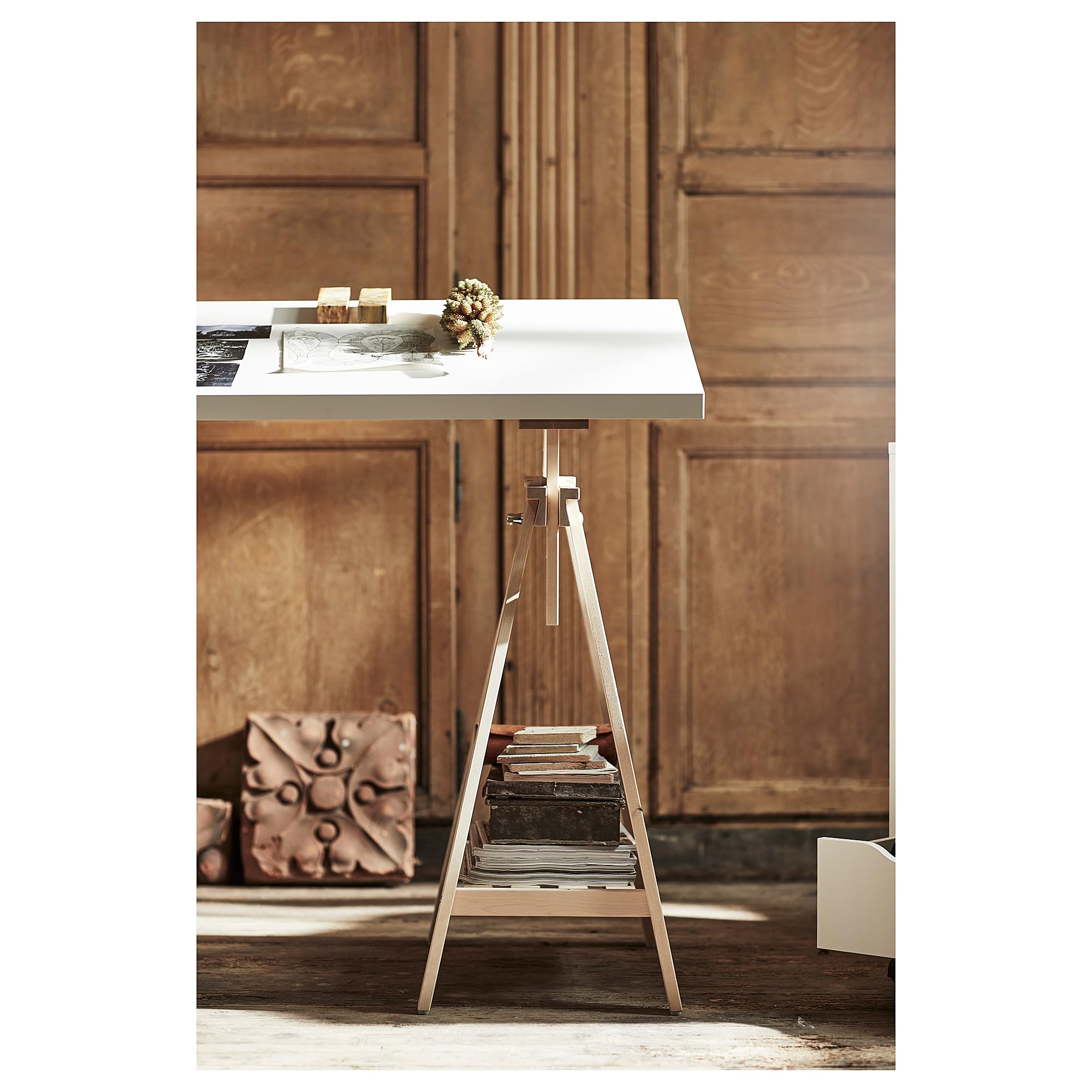LAGKAPTEN/MITTBACK White Birch Computer Desk 55
