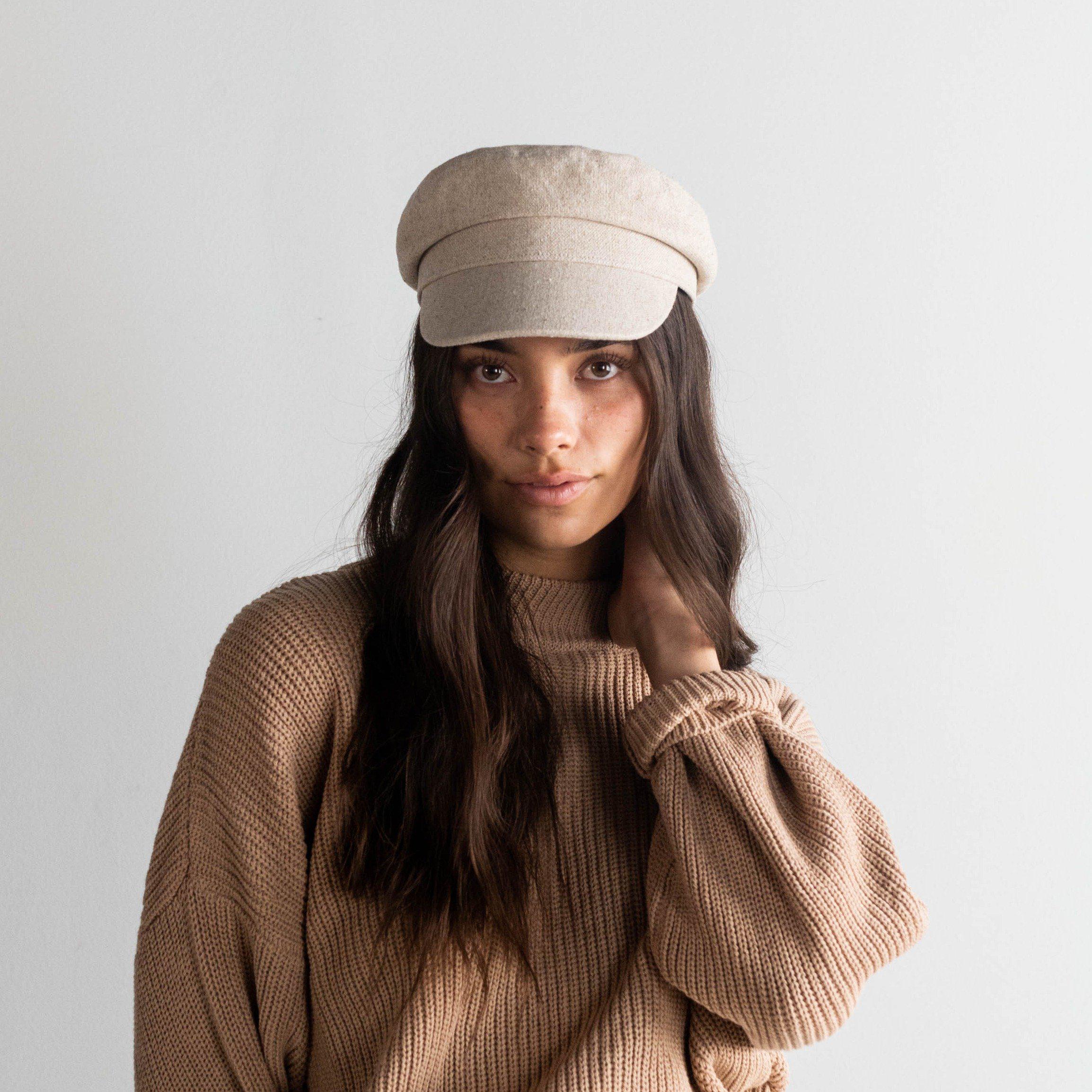 Linen Newsboy Cap for Men & Women - Vintage Style Cotton Hat for Casual Outfits & Outdoor Activities - Perfect for Summer, Fall & Travel