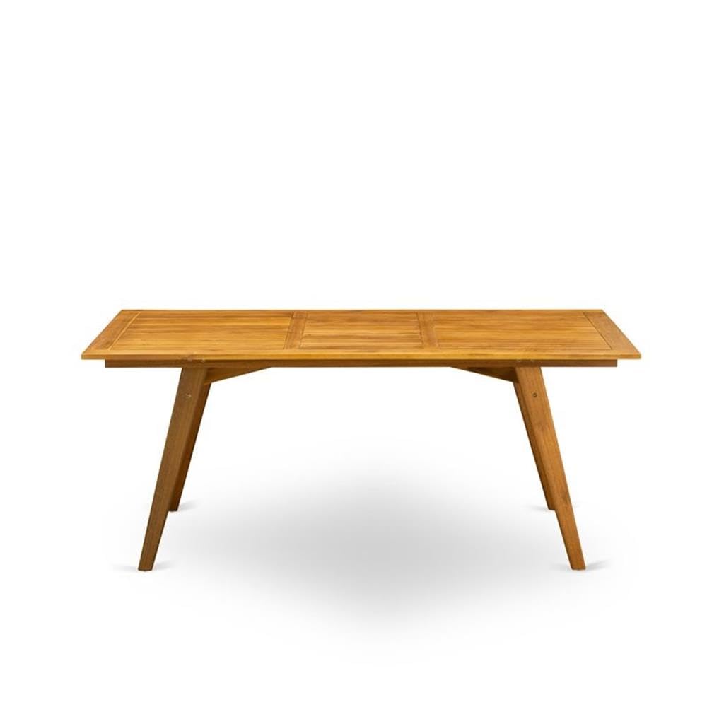 East West Furniture BDETRNA 40x72 Inch Acacia Wood Dining Table - Natural Oil Finish, Rectangle Regular Height Table for Kitchen, Dining Room, or Office Workspace