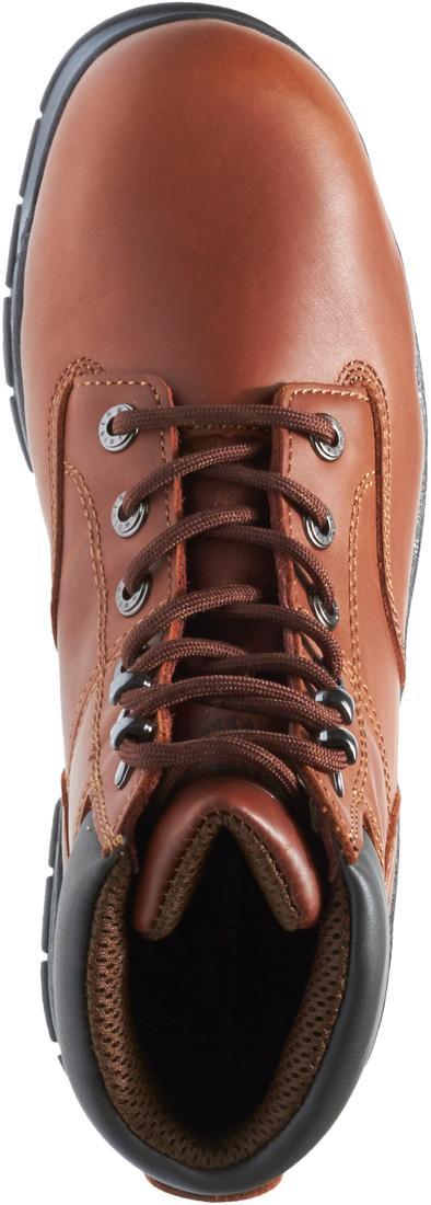 Harrison Soft Toe Work Boots for Men - Comfortable Brown Leather Safety Shoes for Construction, Hiking & Outdoor Work