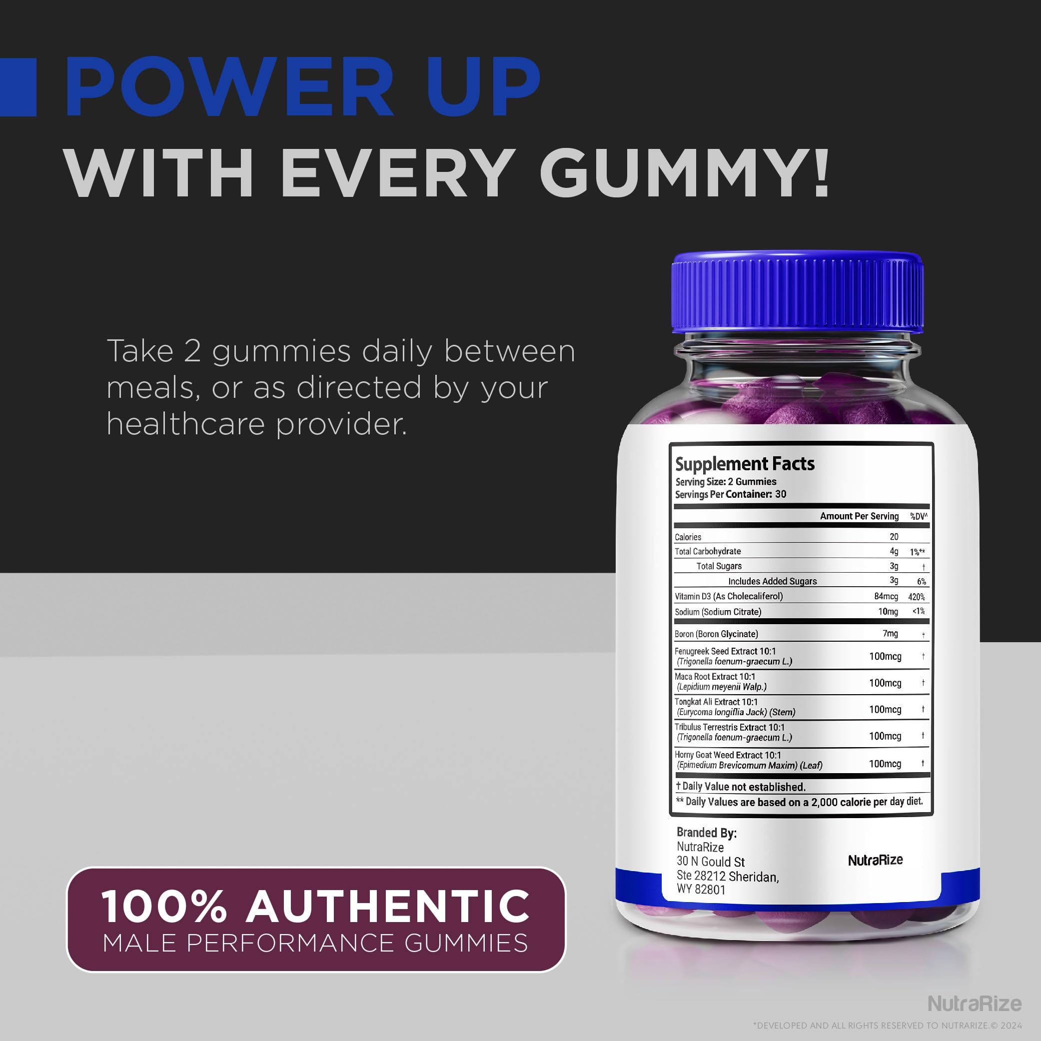 Vigorawize Performance Gummies - All Natural Energy & Stamina Booster for Men & Women - 60 Count - Supports Confidence & Vitality - Perfect for Workouts, Sports & Daily Energy Boost