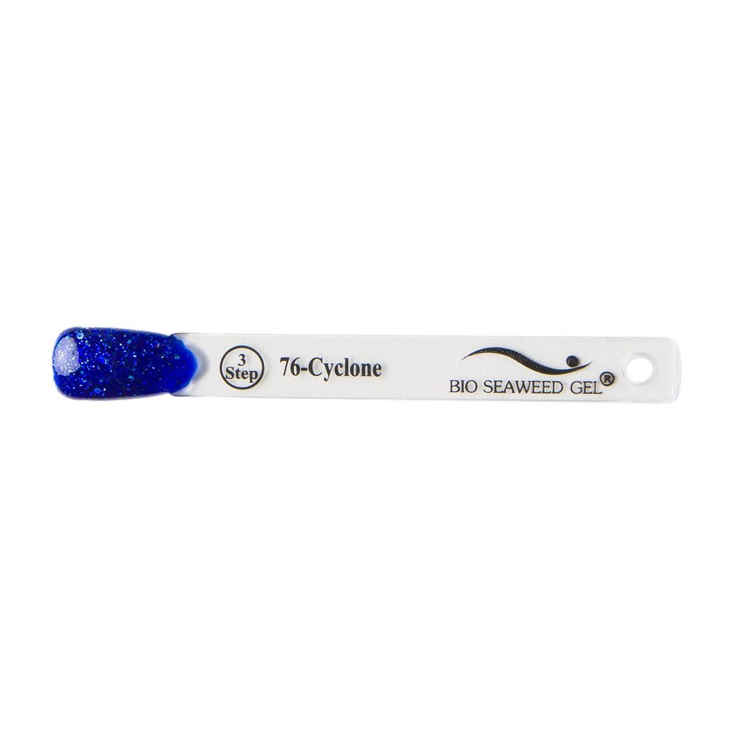 Bio SeaWeed Gel 3STEP COLOUR UV/LED Gel Polish - 76 Cyclone (15ml) | Long-Lasting Nail Polish for Salon & Home Manicures | Perfect for UV/LED Lamp Curing