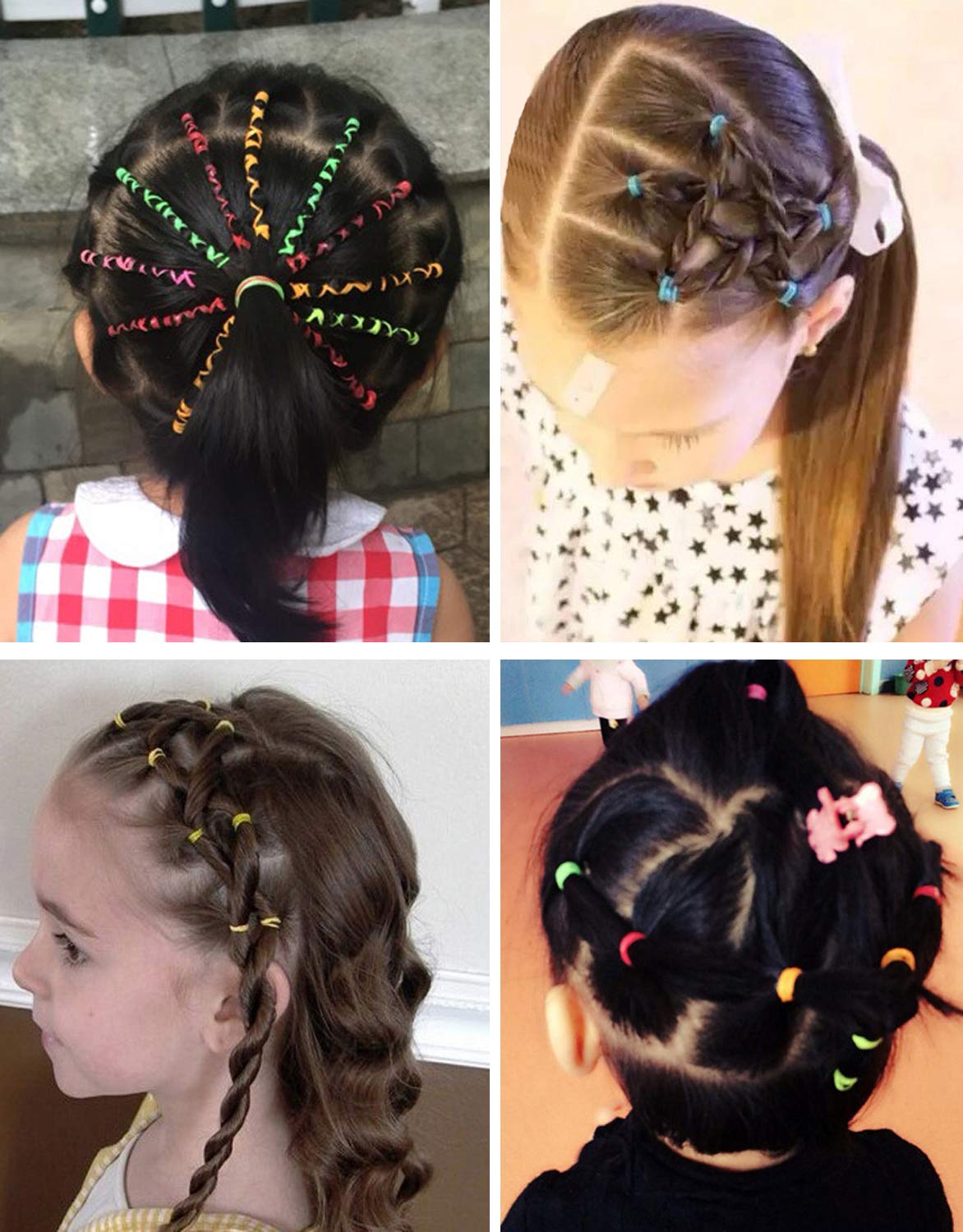 Mini Rubber Bands for Hair - 1000pcs Soft Elastic Hair Ties for Kids Braids, Wedding Hairstyles & DIY Crafts - Premium Tiny Rubber Bands in Multicolor - Perfect for School, Parties & Everyday Hair Styling