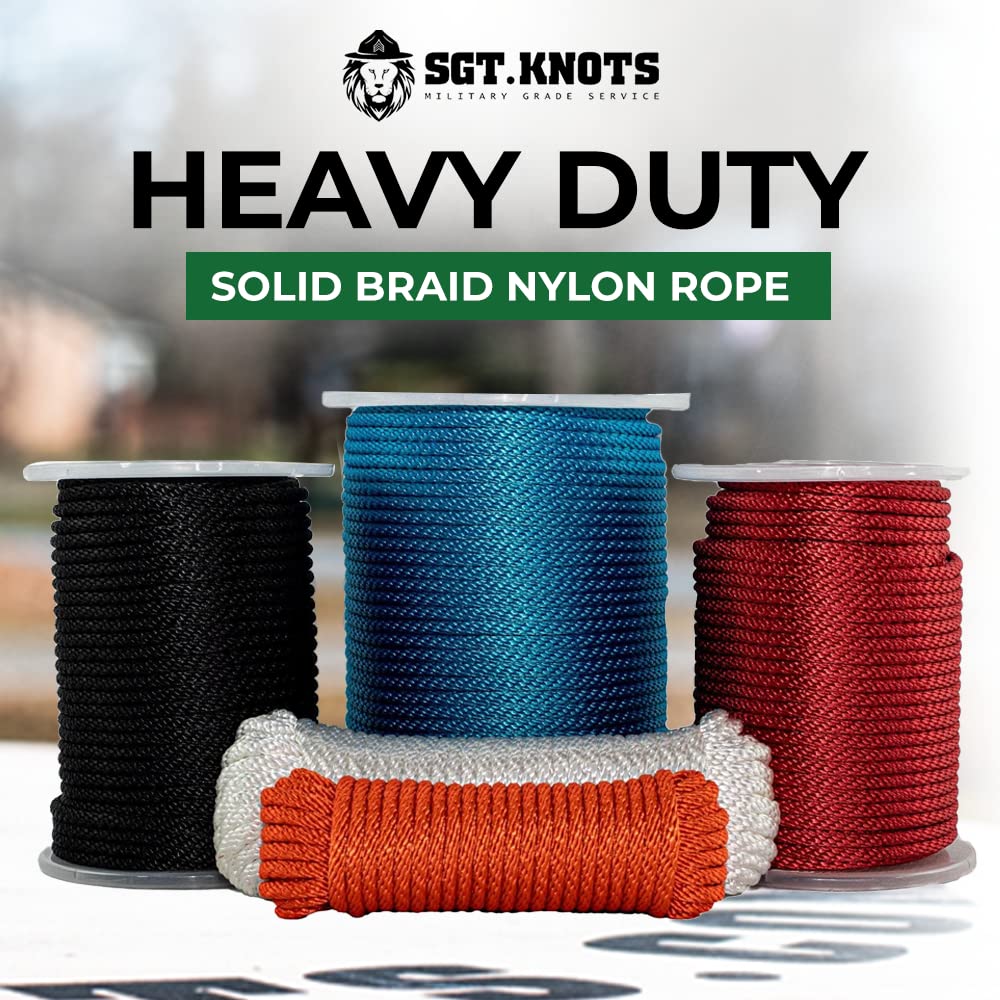 SGT KNOTS Solid Braid Nylon Utility Rope - 3/16