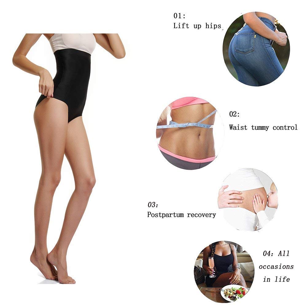 DREAM SLIM Women's High-Waist Seamless Body Shaper Briefs - Firm Tummy Control Slimming Shapewear Panties Girdle Underwear for Everyday Wear, Special Occasions & Postpartum Recovery