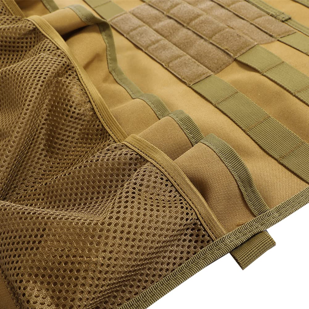 Upgrade Tactical MOLLE Car Back Seat Organizer - 14 Multi-Pockets & 4 Detachable Pouches for Trucker Hats, Medical Kits, Water Bottles & EDC Gear | Vehicle Storage Solution for Road Trips, Camping & Emergency Preparedness