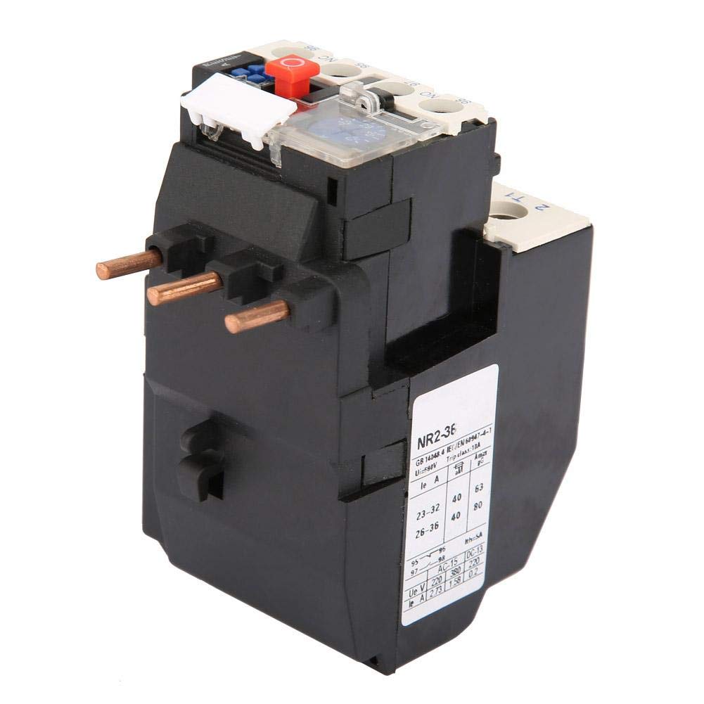 23-32A Thermal Overload Relay - Electric Heat Protection Relay for Motor Safety - Industrial Grade Overload Protector for Pumps, Compressors & HVAC Systems