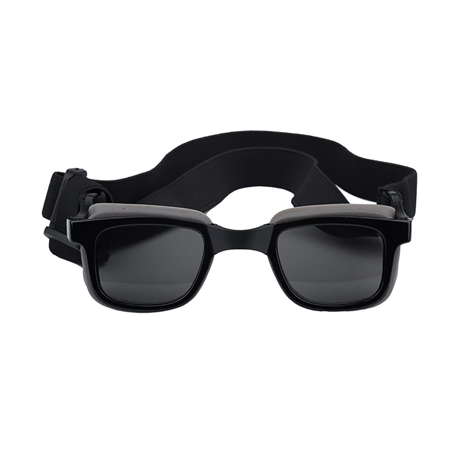 HGKL Dog Goggles for Small & Medium Dogs - UV Protection Adjustable Sunglasses for Pets - Foldable Eye Protection Glasses for Outdoor Activities, Hiking & Beach (Black)