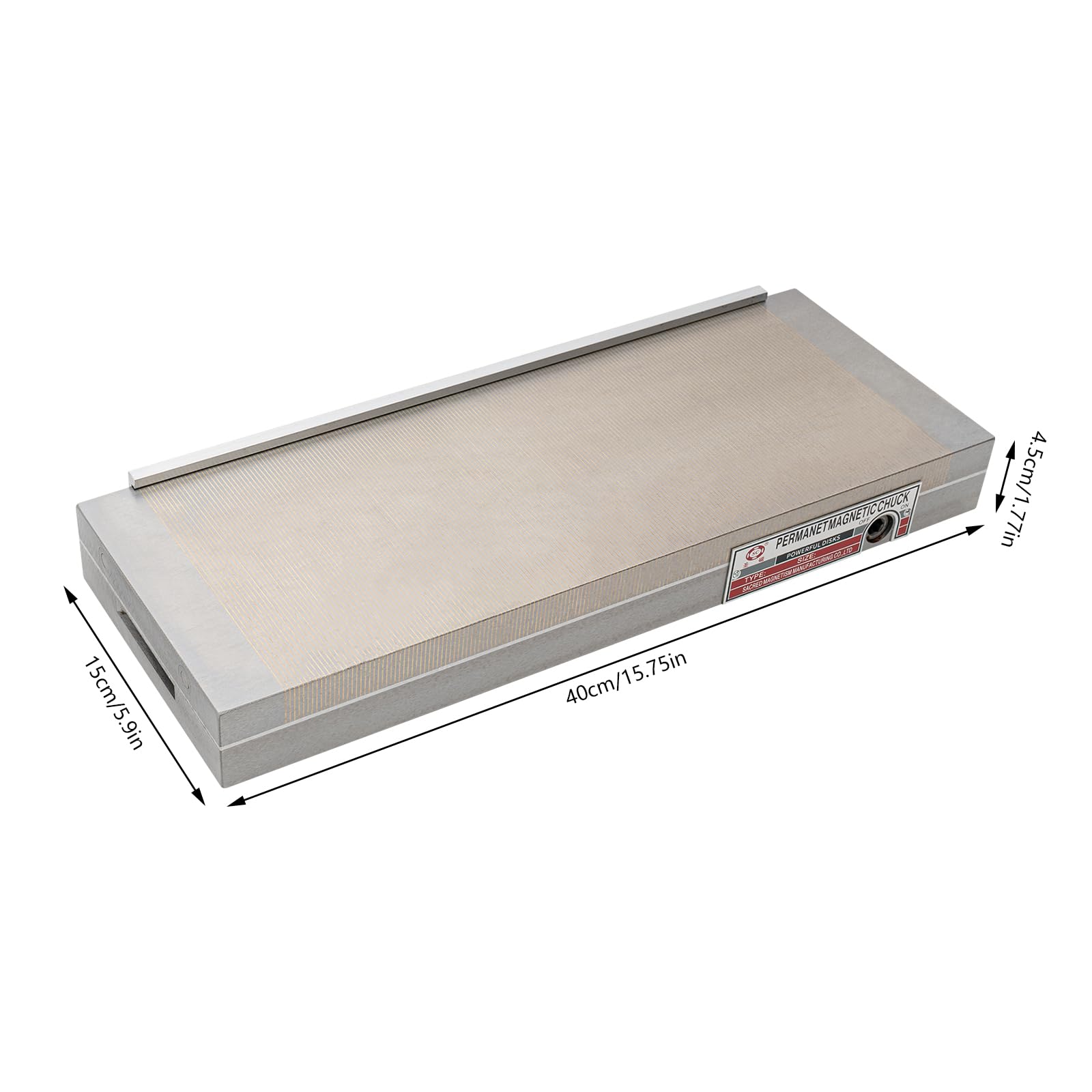 High Power Permanent Magnetic Chuck 130N/cm² - Fine Pole Rectangular Magnetic Chuck for Surface Grinders & Tool Grinders | Perfect for Precision Grinding, Metalworking & Industrial Applications