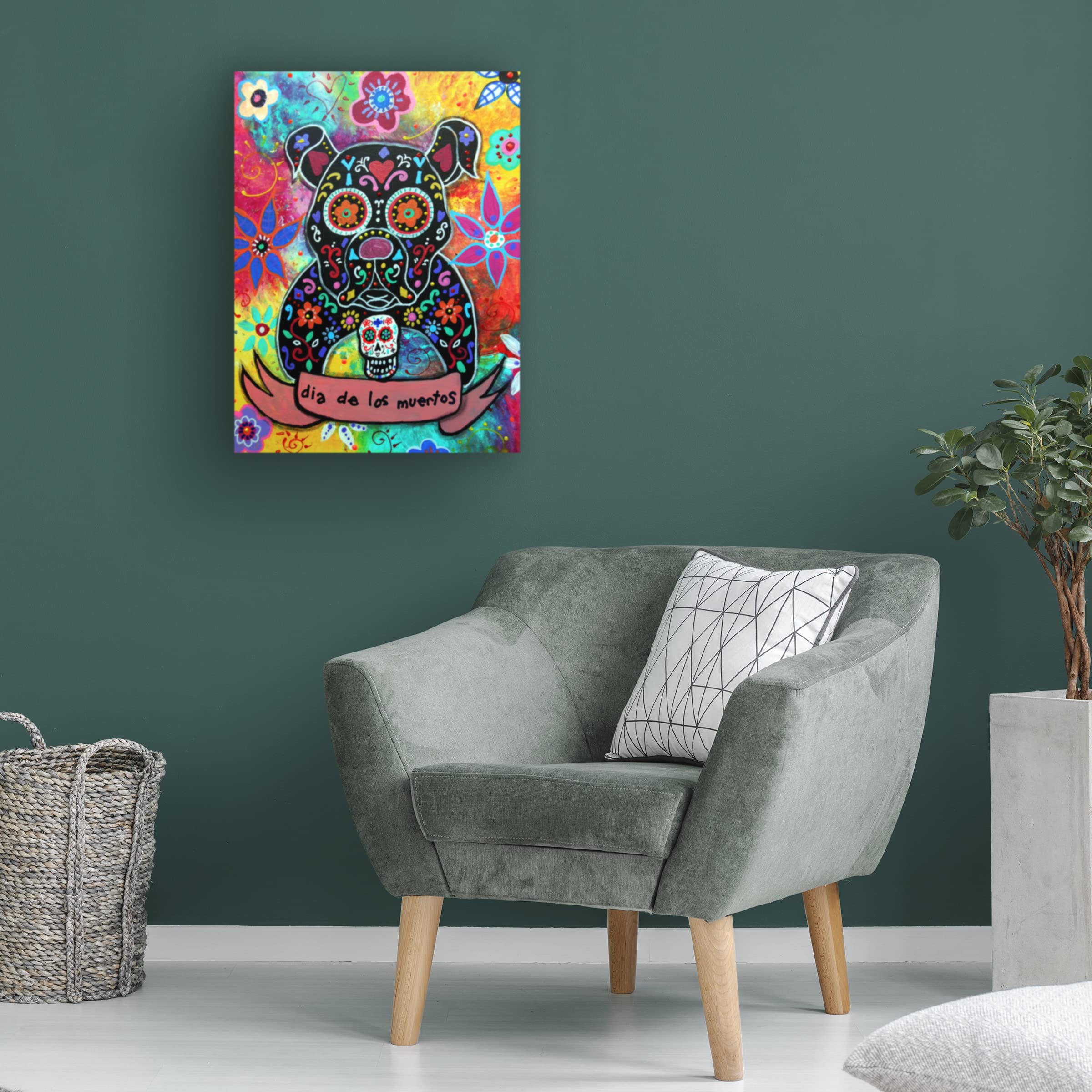Prisarts 'Bulldog' Canvas Wall Art Print - 24x32 Inches, Modern Home Decor for Living Room, Bedroom & Office | Trademark Fine Art Collection
