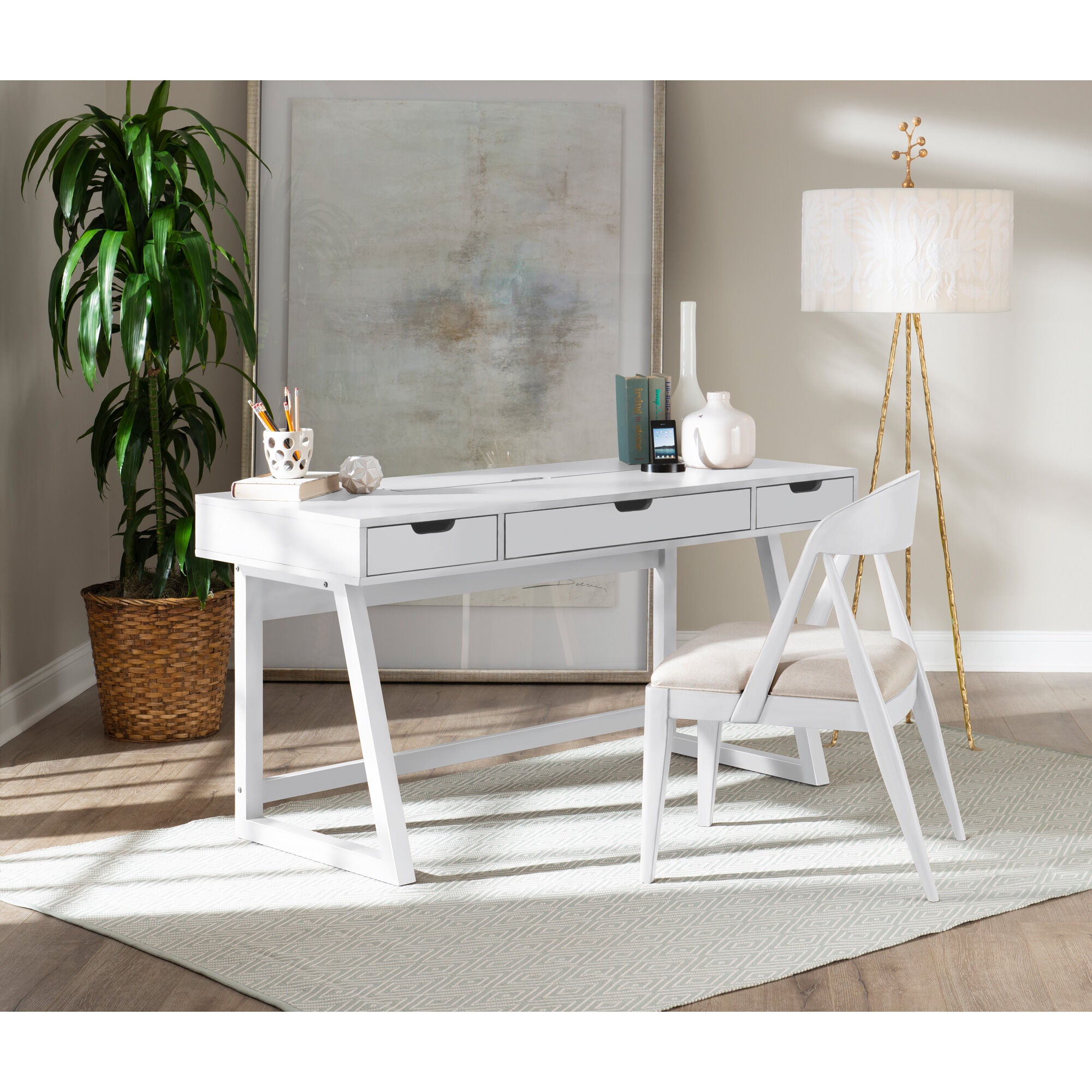 Ergonomic Denmark Desk Chair - Adjustable Height Office Chair with Lumbar Support for Home & Office Workspace - Perfect for Long Hours Sitting & Computer Work