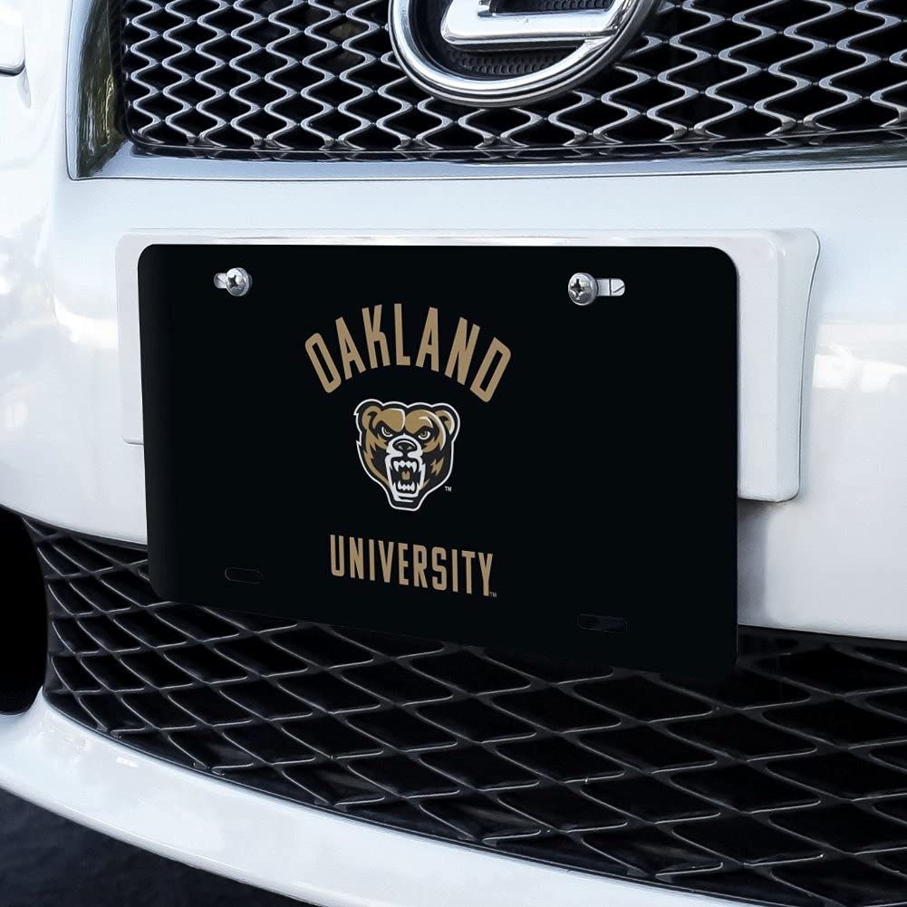 Oakland Golden Grizzlies Novelty Metal Vanity License Plate - Custom Car Accessories for Sports Fans & Alumni - Perfect for Tailgating, Dorm Decor, and Gifts