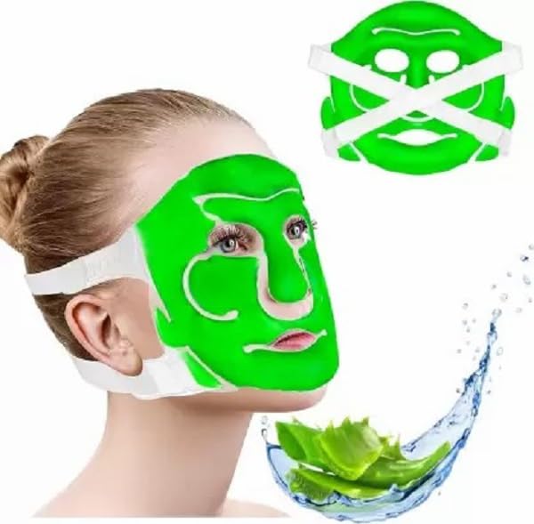 Elecsera Cooling Face Mask Gel - Hydrating & Soothing for Skin Care - Perfect for Sunburn Relief, Post-Workout Recovery & Spa Relaxation