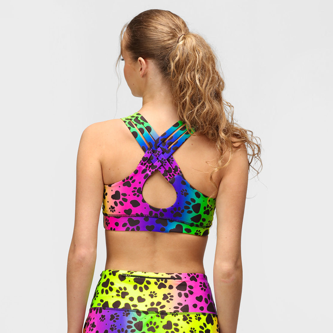 Pawfect Rainbow Cross Back Bra for Dogs - Adjustable Pet Harness for Small to Medium Breeds - Perfect for Walking, Running & Outdoor Adventures