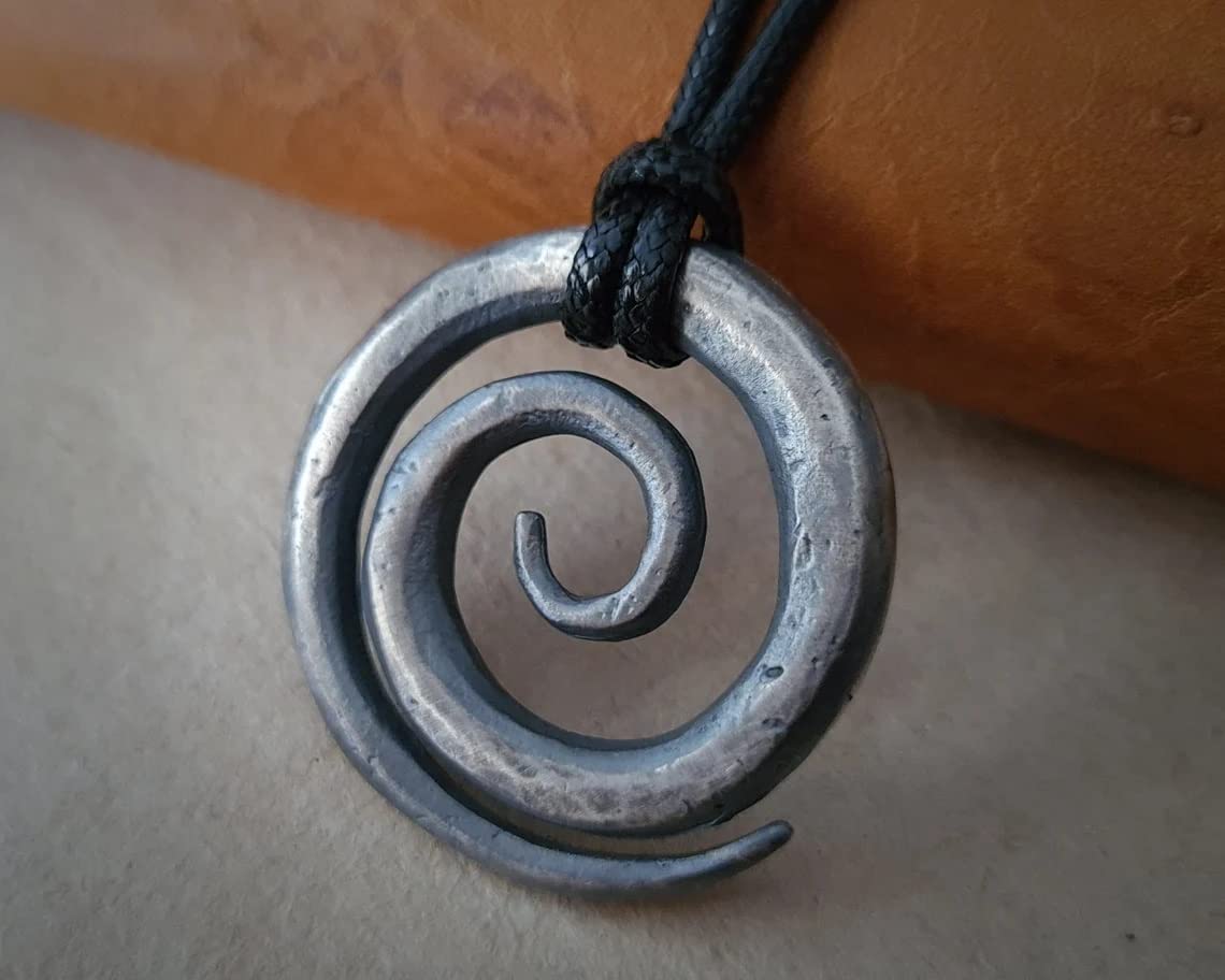 Viking Spiral Necklace for Men & Women - 925 Sterling Silver Celtic Eternity Pendant - Norse Jewelry Gift for Birthday, Anniversary & Viking Lovers - Perfect for Cosplay, Historical Reenactment & Everyday Wear