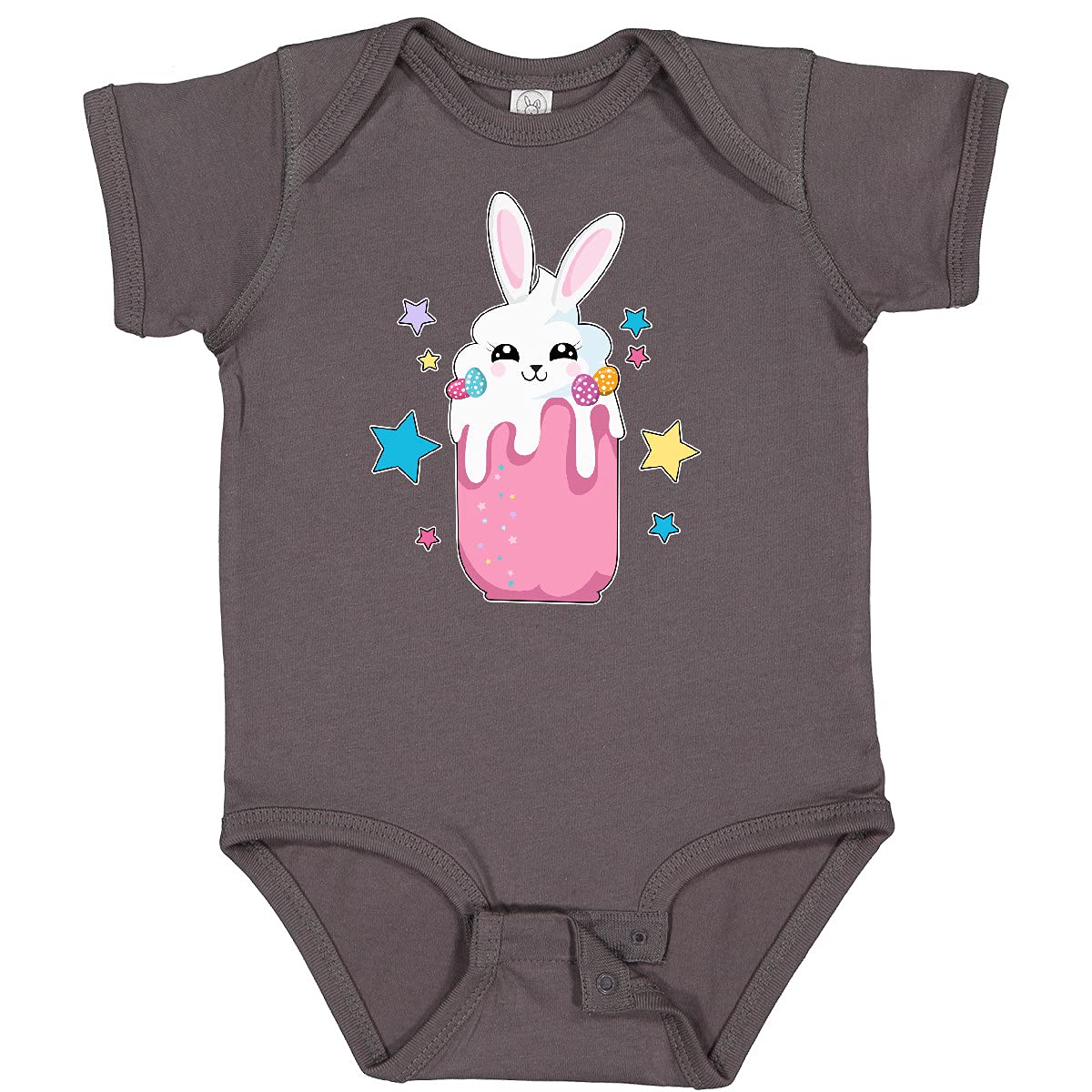 Inktastic Easter Strawberry Bunny Drink with Stars Baby Bodysuit - Cute Easter Outfit for Babies & Toddlers - Perfect for Easter Photos, Family Gatherings & Holiday Celebrations