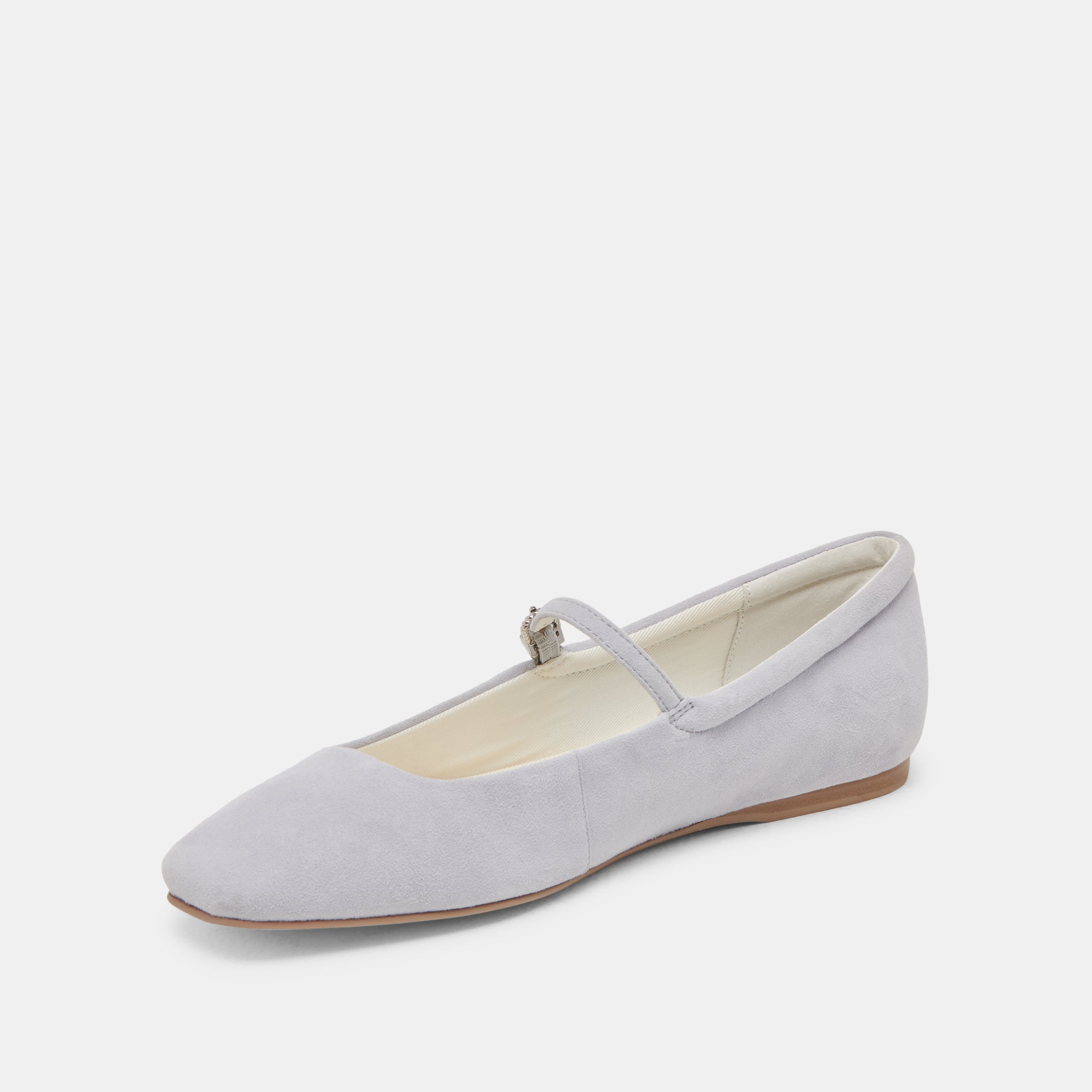 Reyes Women's Ballet Flats in Dusty Blue Suede - Comfortable & Stylish Shoes for Work, Casual Wear & Travel