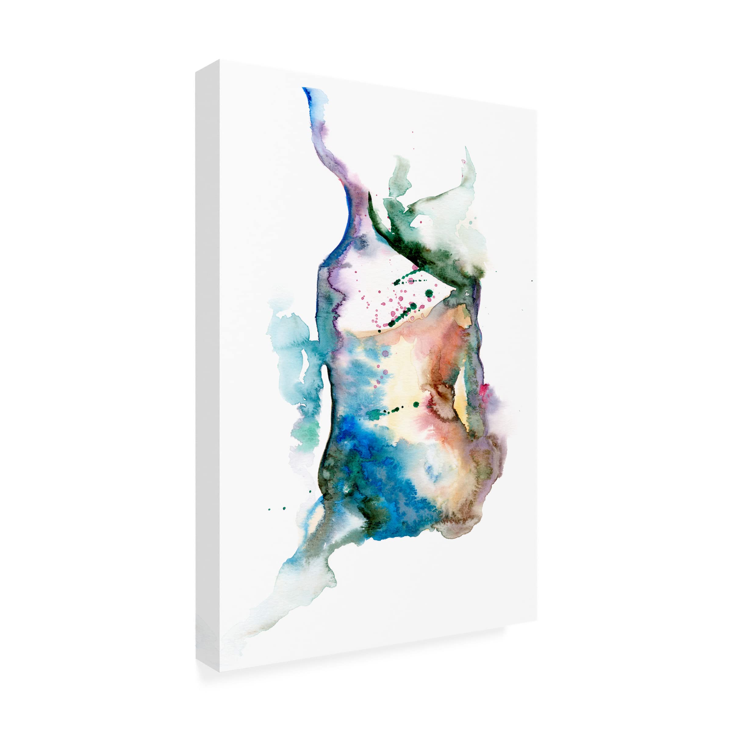 Trademark Fine Art 'Golden Parachute I' Canvas Wall Art by Lily Liama - Modern Abstract Painting for Living Room, Bedroom & Office Decor