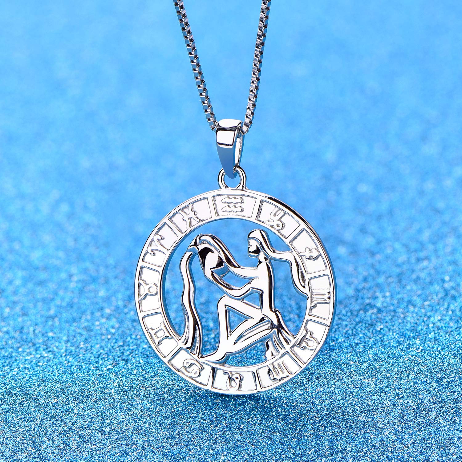 YL Constellation Necklace - Sterling Silver Zodiac Pendant for Women | Astrology Horoscope Jewelry | Perfect Gift for Birthday, Anniversary & Special Occasions