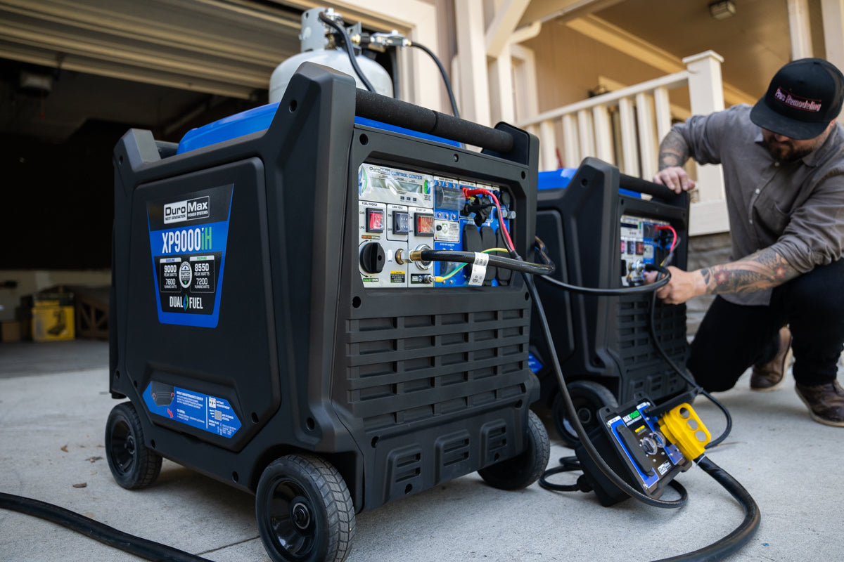 9,000 Watt Dual Fuel Portable Inverter Generator with CO Alert - Reliable Backup Power for Home, Camping & Emergency Use