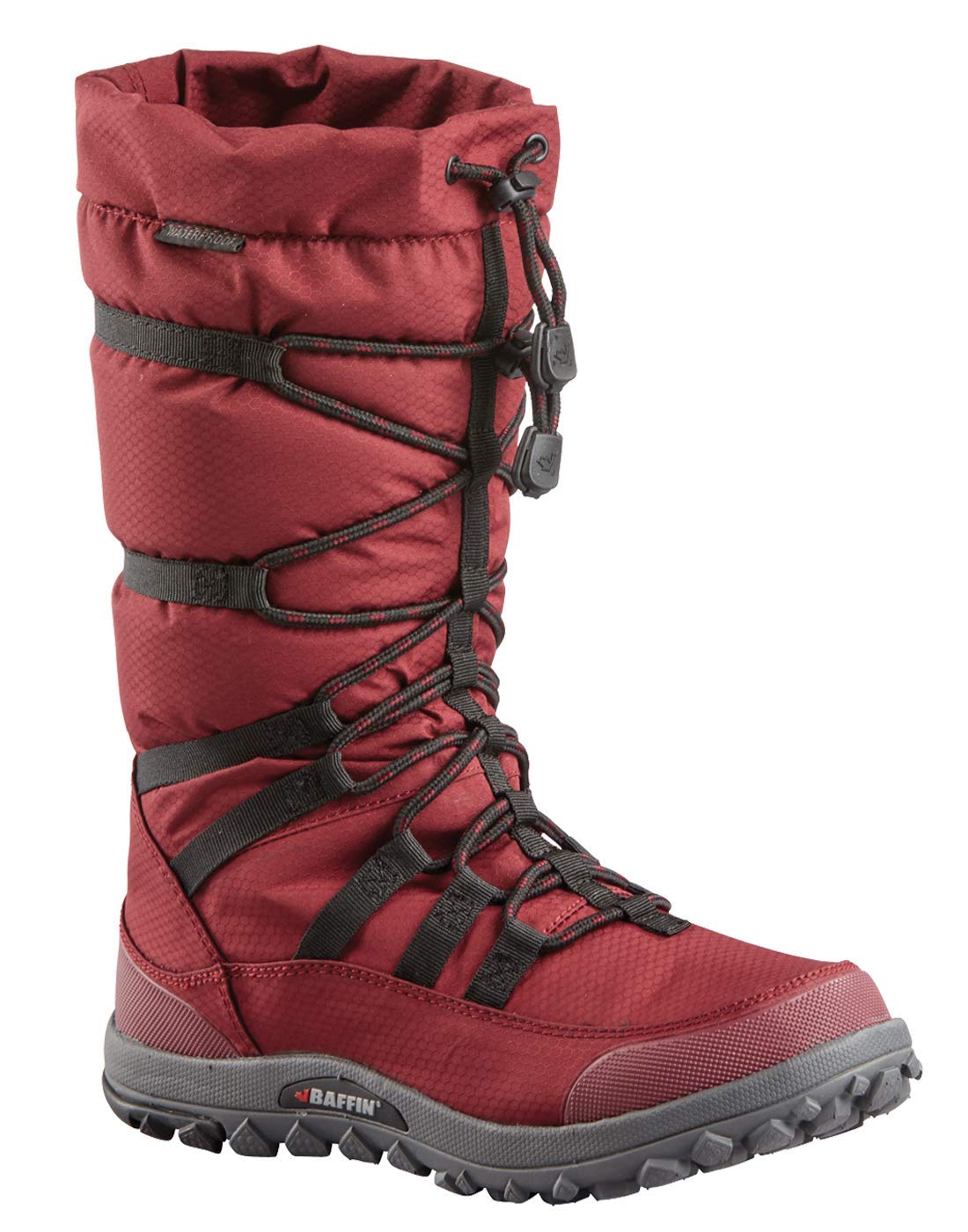 Baffin Escalate Women's Snow Boots - Calf Height Winter Boots for Women | Waterproof, Insulated, Vegan | Black, Grey, Red | Perfect for Snowy Terrains, Hiking & Cold Weather Adventures