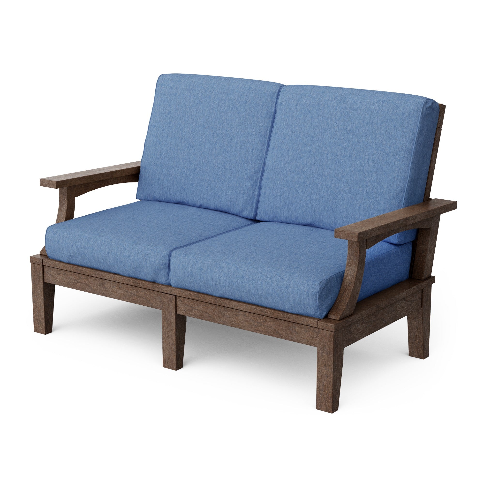 Heritage Deep Seating Love Seat Cushioned Sofa - Outdoor Patio Furniture for Garden, Poolside & Backyard Relaxation