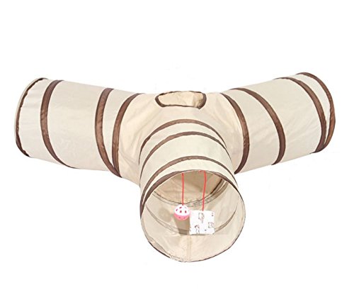 WOWOWMEOW Foldable Cat Tunnel for Kittens, Rabbits & Small Dogs - Durable Pet Play Tube for Indoor Fun & Exercise