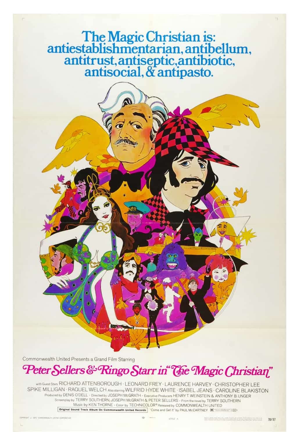 The Magic Christian 1970 Movie Poster - Vintage Original Film Memorabilia Featuring Ringo Starr & Peter Sellers | Perfect for Movie Collectors, Home Theater Decor & Classic Cinema Enthusiasts