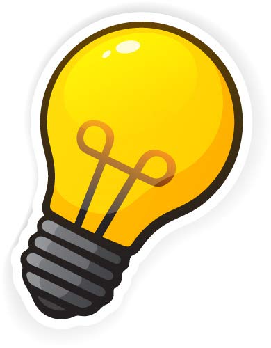 Squiddy Light Bulb Vinyl Sticker Decal - Waterproof, Durable 3