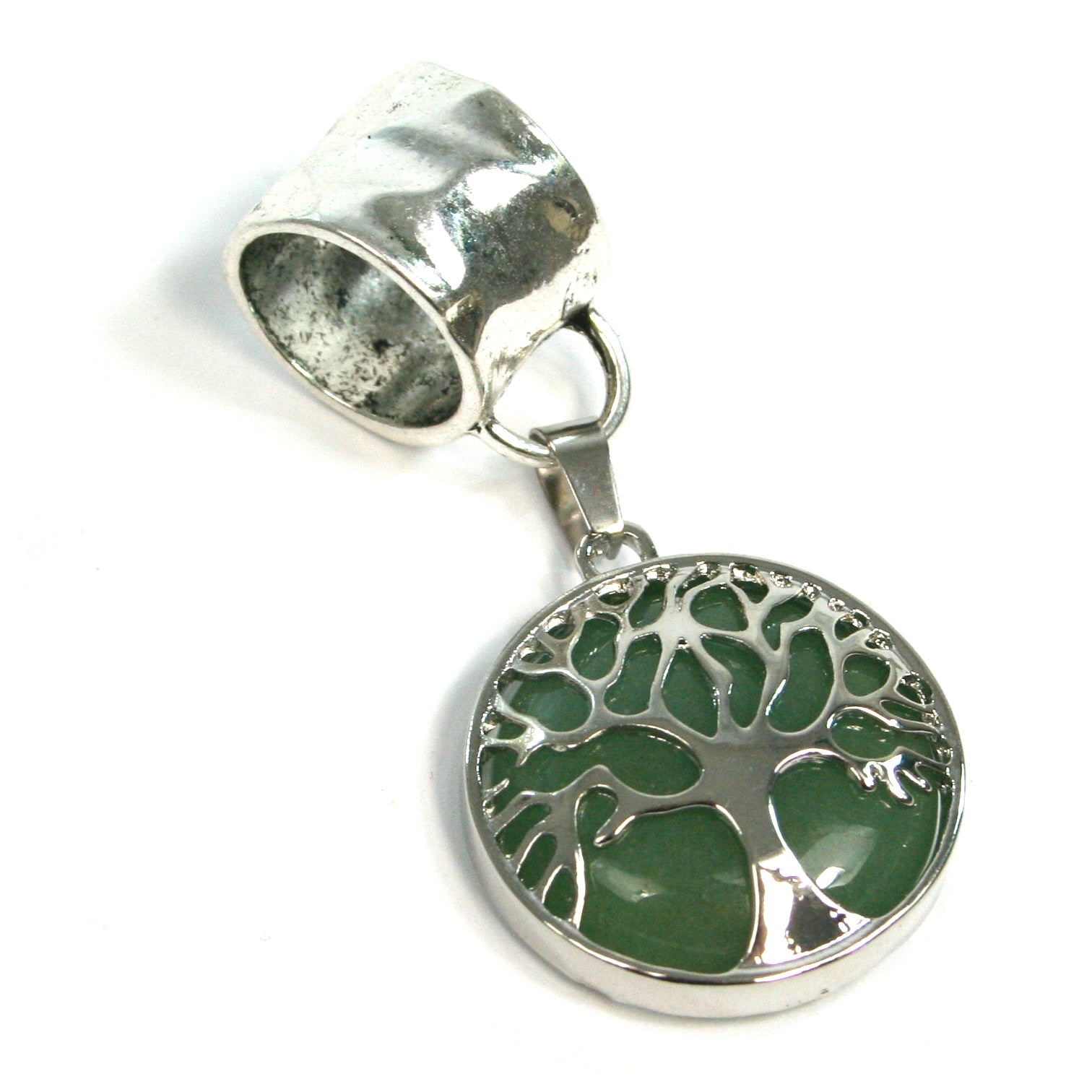 Green Jade Tree of Life Scarf Jewelry - Elegant Necklace Pendant for Women, Spiritual Gift for Yoga & Meditation