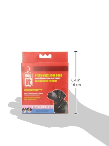 Dogit Nylon Dog Muzzle - Comfortable Bite-Proof Anti-Bark Muzzle for Dogs, Breathable & Adjustable Design Allows Drinking & Panting - Perfect for Training, Grooming, Vet Visits & Public Outings