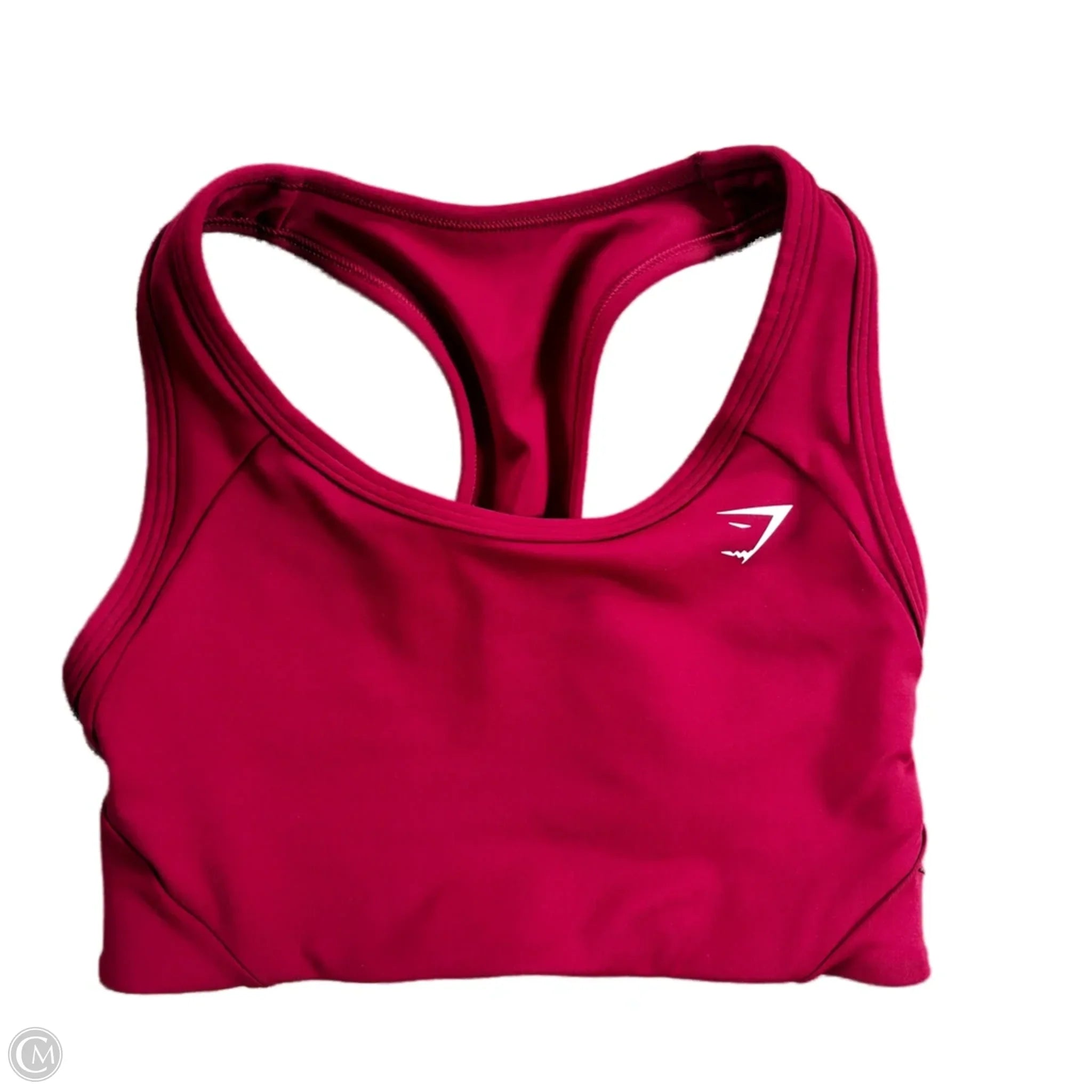 Gymshark Women's Maroon Athletic Sports Bra - High Support Workout Top for Running, Yoga & Fitness - Size XS