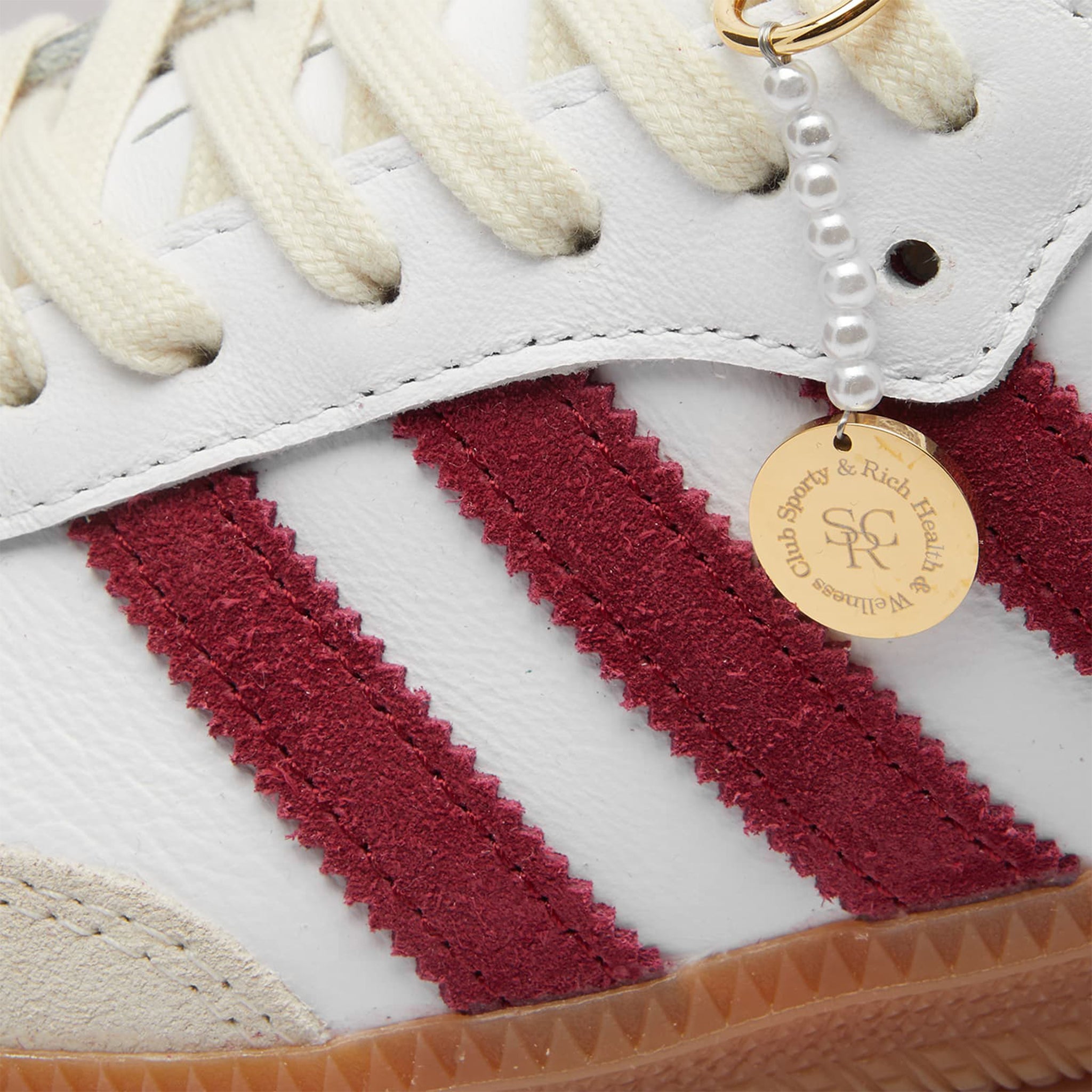 Adidas Samba OG Sneakers - Sporty & Rich White Collegiate Burgundy Shoes for Men & Women | Casual Wear, Street Style, Everyday Comfort