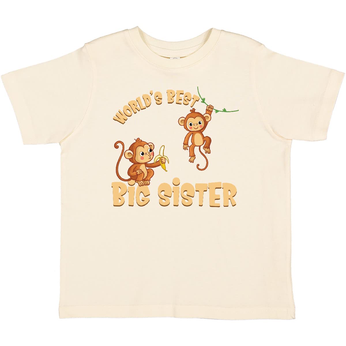 Inktastic Big Sister Toddler T-Shirt - Cute Cotton Tee for Toddler Girls - Perfect for Sibling Photos, Family Events & Everyday Wear