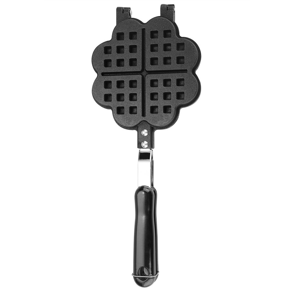 **Diyeeni Heart-Shaped Waffle Maker - Non-Stick Belgian Waffle Iron with PTFE Coating & Heat-Resistant Handle - Perfect for Breakfast, Brunch, and Family Gatherings**