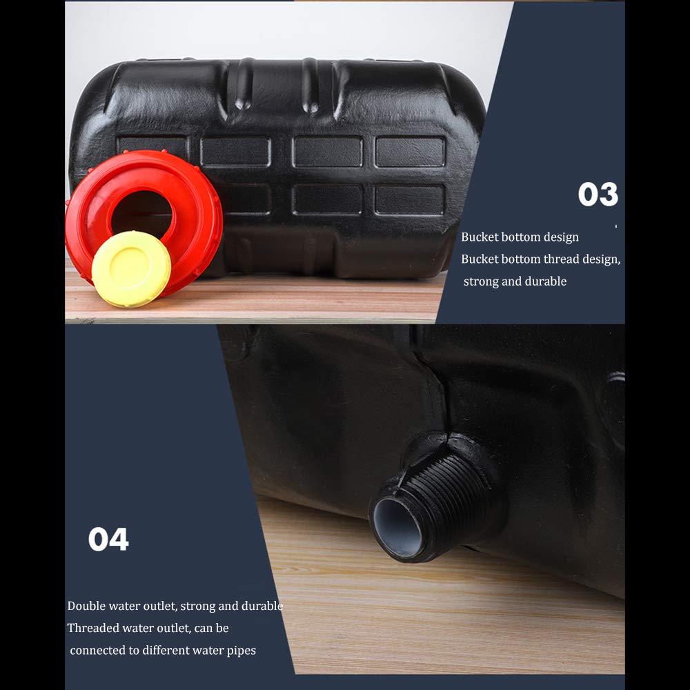 Outdoor Camping Water Storage Tank with Shower Head & Hose - Portable Plastic Water Container for Emergency, Travel, Solar Heating - Perfect for Camping, Hiking, Home Bath & Shower Use