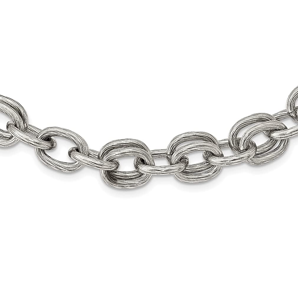 ICE CARATS 22 Inch Stainless Steel Multi-Link Chain Necklace with Pendant - Elegant Fashion Jewelry for Women, Perfect Gift for Her - Ideal for Parties, Weddings & Everyday Wear