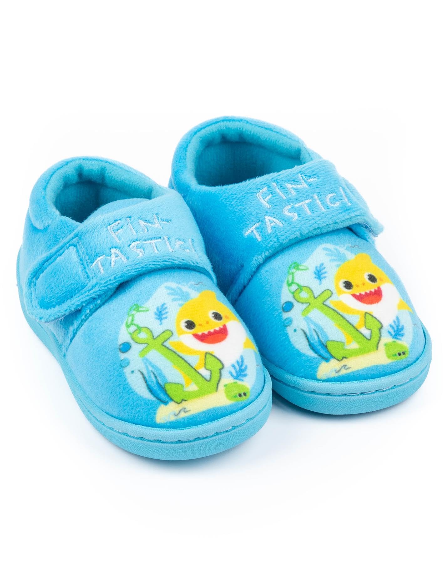 Baby Shark Boys Slippers - Cozy Blue Toddler Footwear for Indoor Play