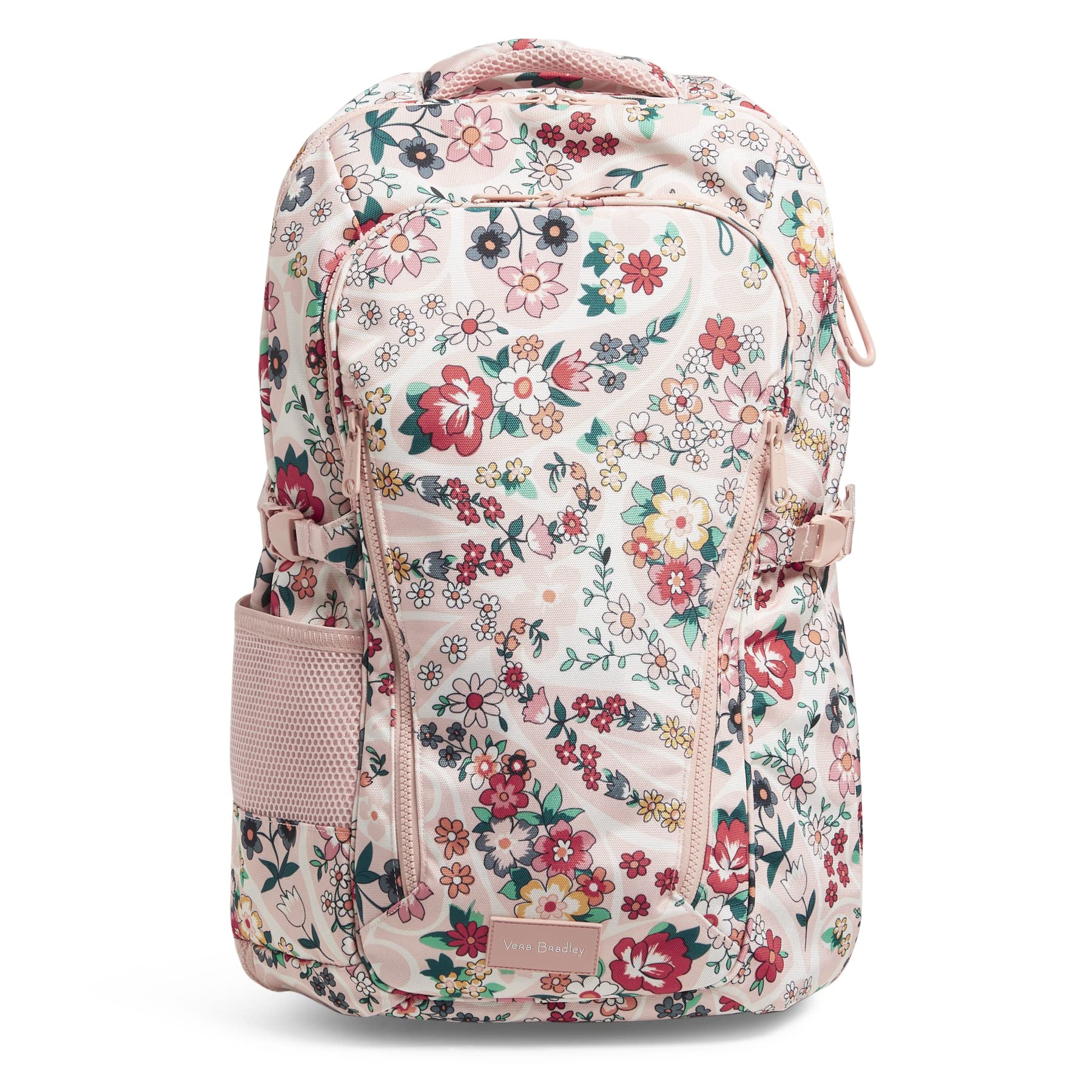 Vera Bradley Women's Eco-Friendly Recycled Lay Flat Travel Backpack - Lightweight & Spacious, Prairie Paisley Print, Perfect for Air Travel, Commuting & Weekend Getaways