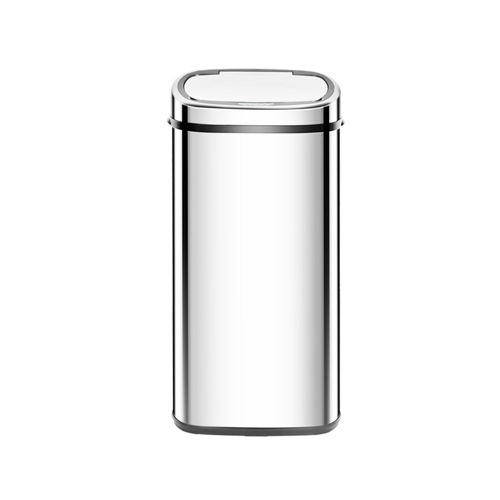 68L Stainless Steel Motion Sensor Trash Can - Automatic Touchless Kitchen & Office Waste Bin with Lid, Hands-Free Garbage Disposal for Home, Bathroom, Restaurant