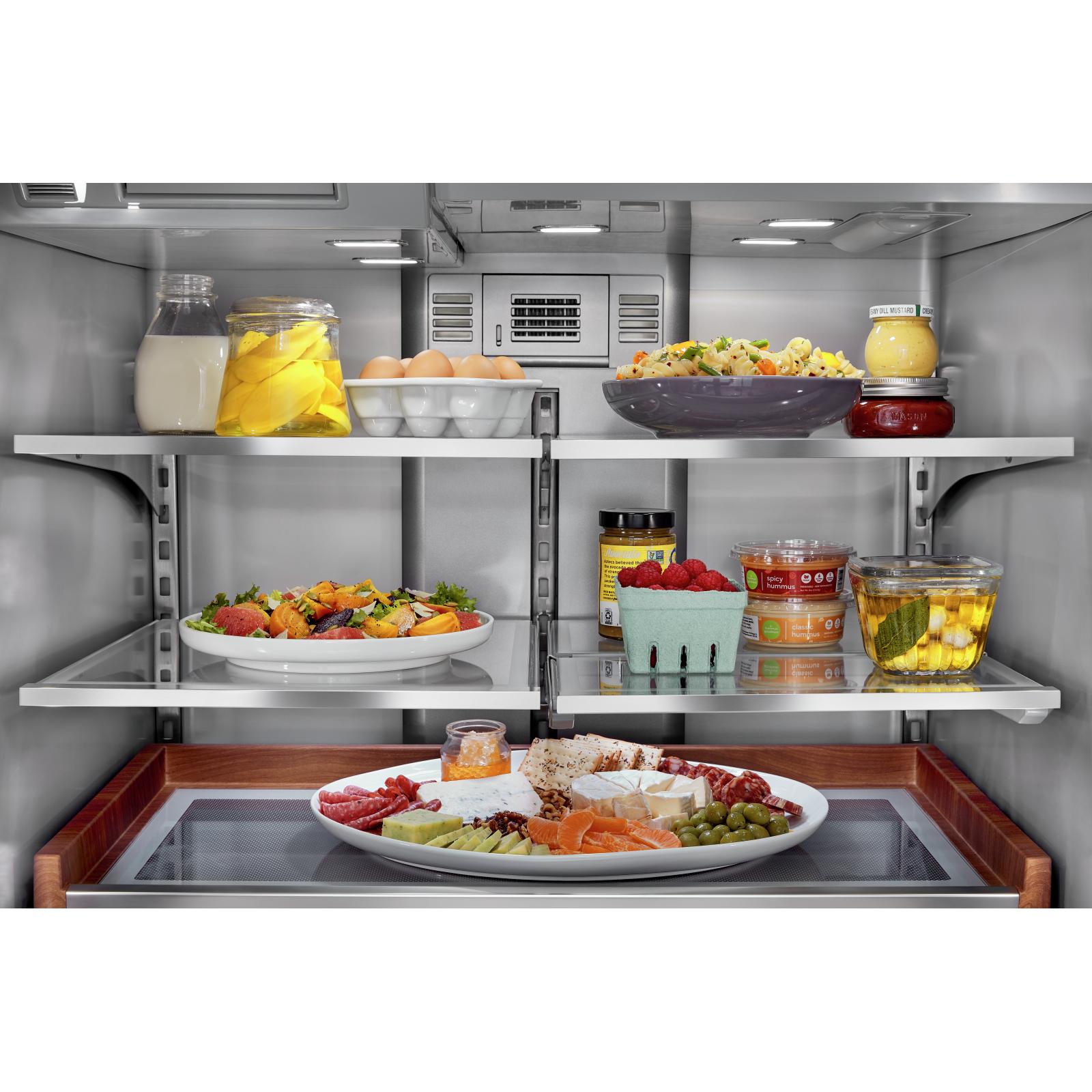 KitchenAid 36-Inch French Door Refrigerator with 3 Doors - KRFF577KPS - Stainless Steel Finish - Perfect for Modern Kitchens & Large Families