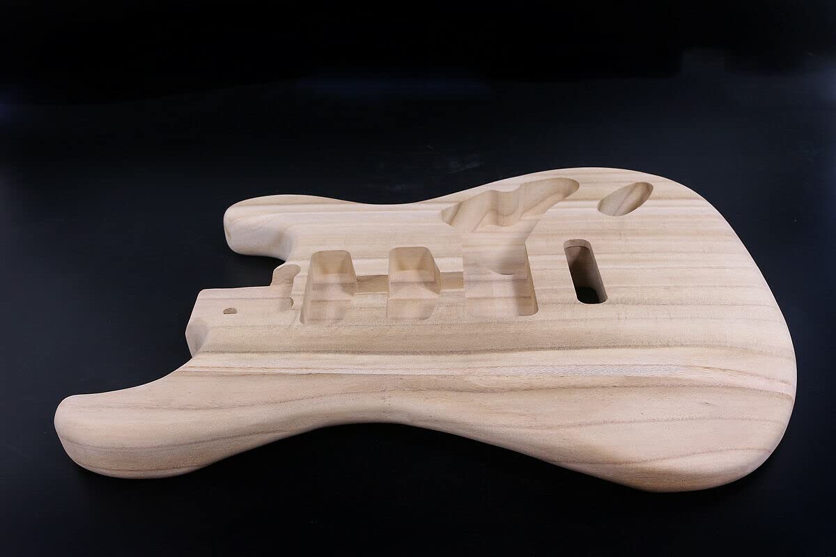 Premium Paulownia Wood Electric Guitar Body Blank - Unfinished Sanded SSH Style for DIY Guitar Builders | Perfect for Custom Electric Guitar Projects & Replacement Parts