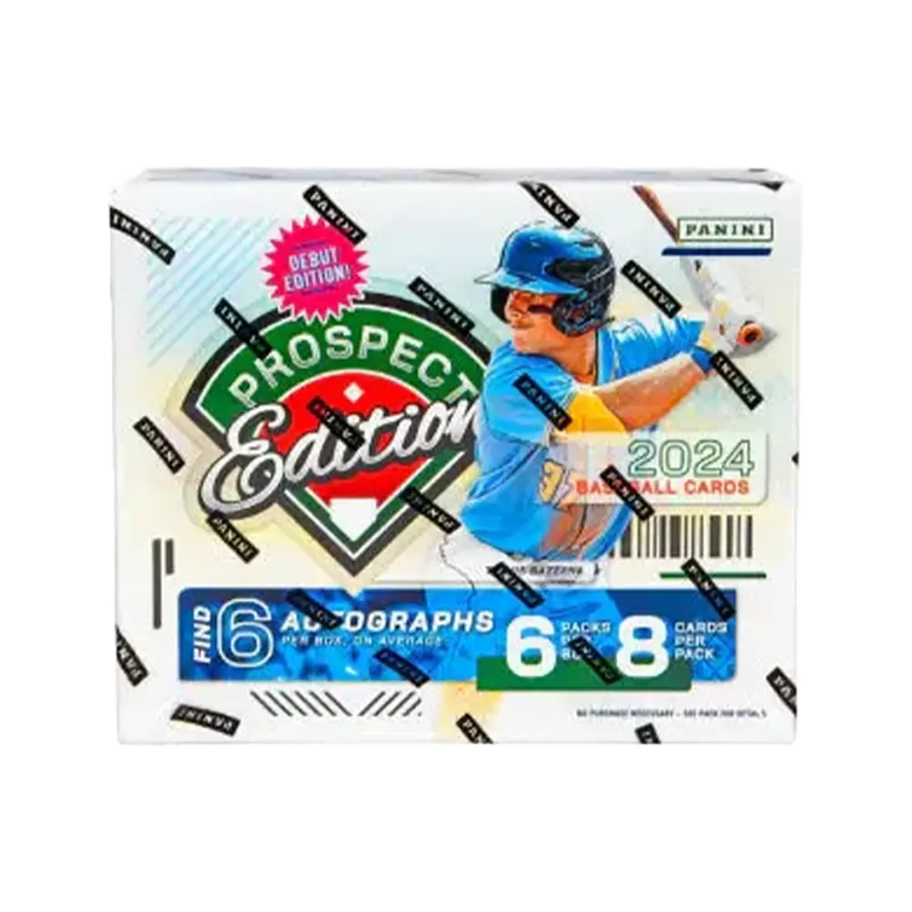 2024 Panini Prospect Edition Baseball Hobby Box - 36 Packs with Autograph & Memorabilia Cards - Perfect for Collectors & Fantasy Baseball Enthusiasts
