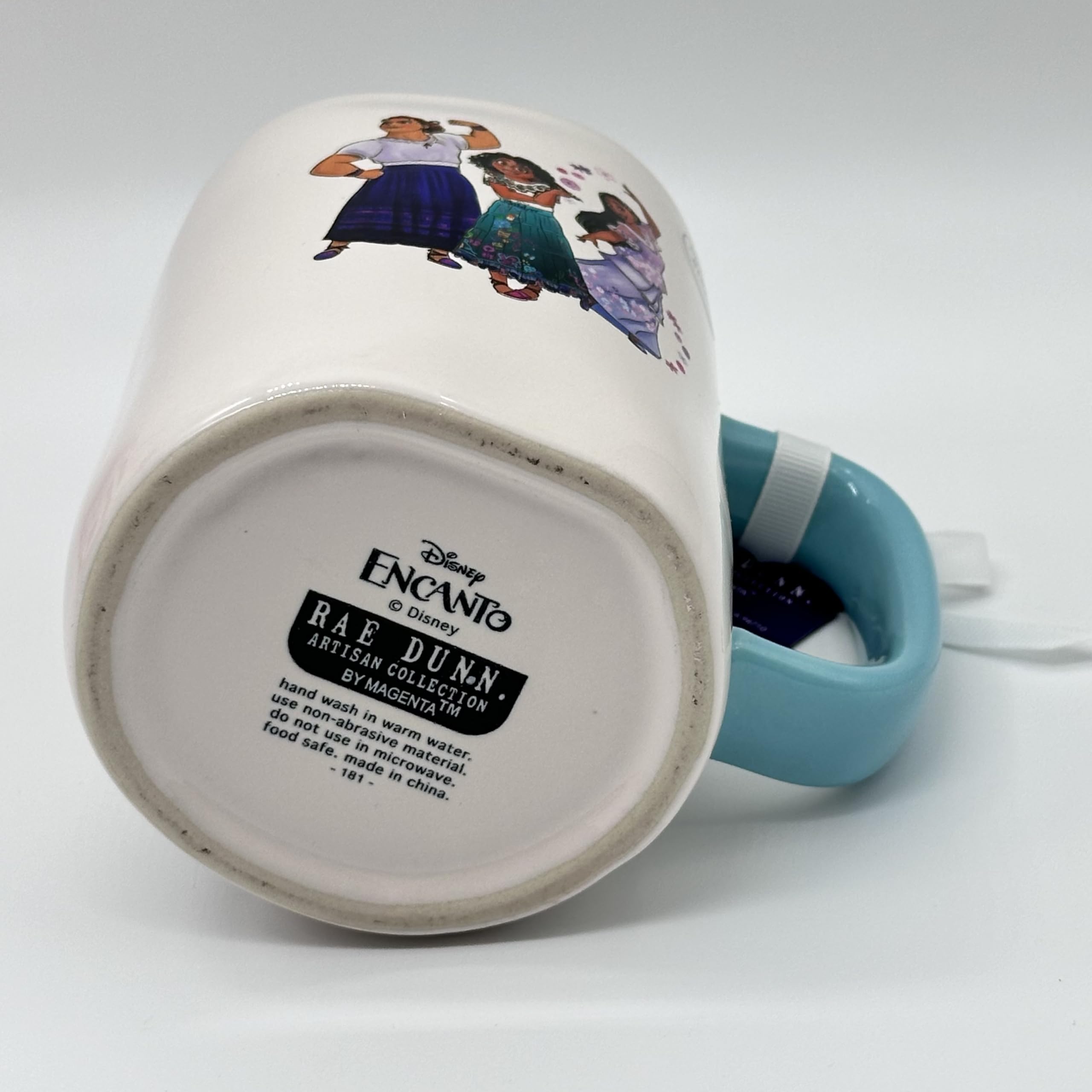 Rae Dunn FAMILIA IS EVERYTHING Mug - ENCANTO Inspired Ceramic Coffee Cup - Double Sided Design - Perfect for Disney Fans, Gift Giving & Hot Beverages at Home or Office