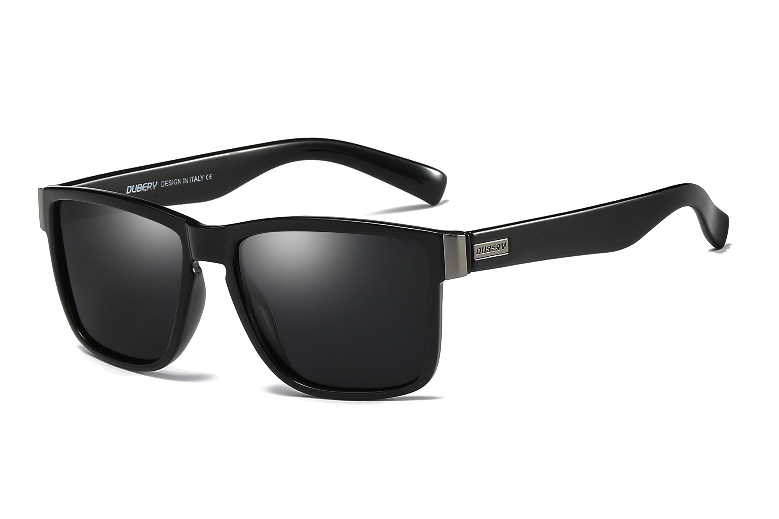 DUBERY Polarized Sunglasses for Men & Women - UV Protection Square Frame Sun Glasses for Outdoor Sports, Driving, Travel, Beach & Daily Use