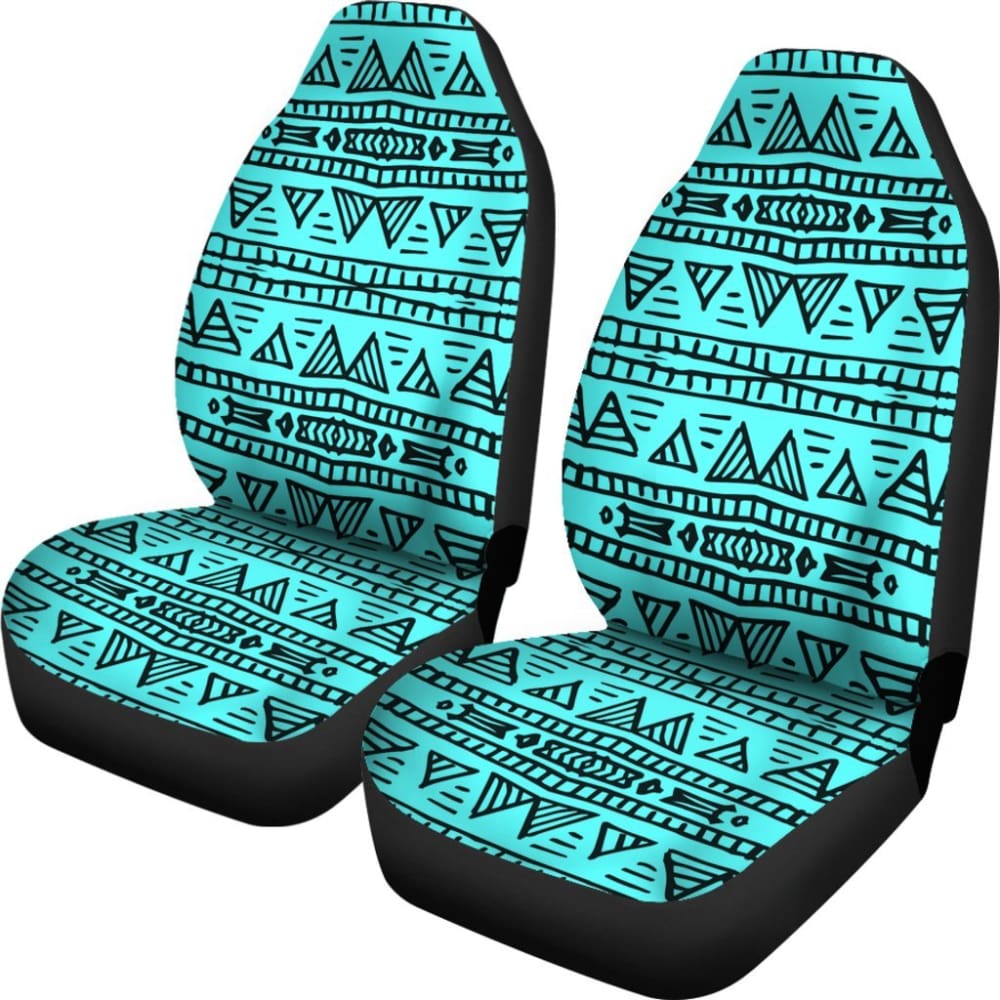 Premium Aztec Teal Car Seat Covers Set of 2 - Breathable Universal Fit for Cars, Trucks & SUVs - Stylish Interior Upgrade & Protection for Daily Commute, Road Trips & Family Travel