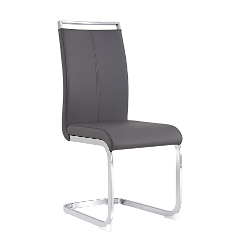 Grey+pu Leather