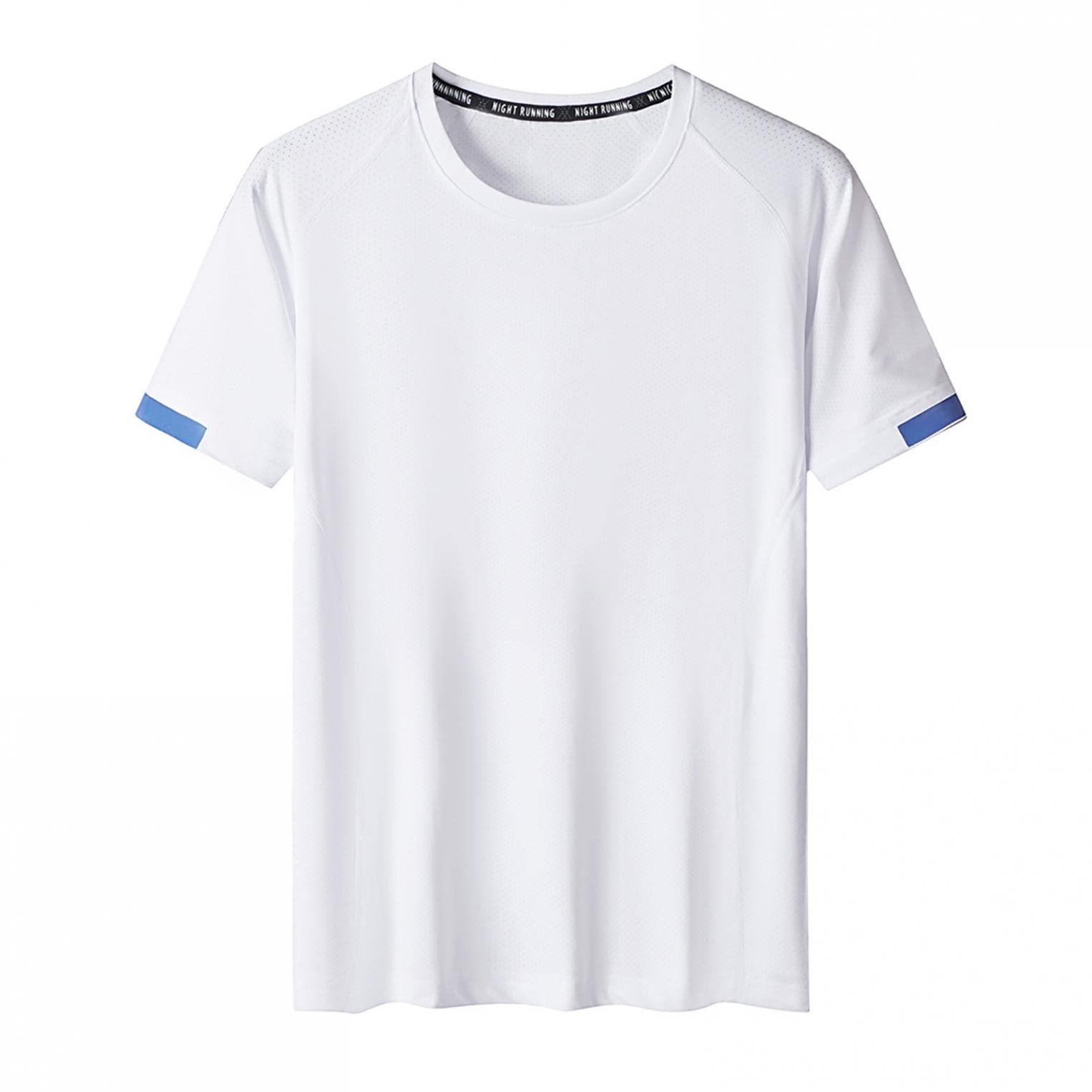 Men's Quick Dry Crew Neck Short Sleeve T-Shirt - Solid Color Sportswear for Gym, Workout, and Summer Outdoor Activities