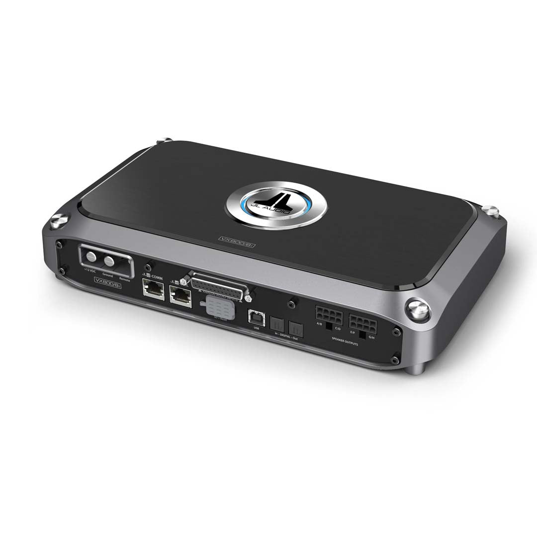JL Audio JL VX800/8i VXi Series 8-Channel Class D Amplifier with Integrated DSP - 800W High Power Marine & Car Audio Amplifier for Boats, Trucks, and Custom Car Sound Systems