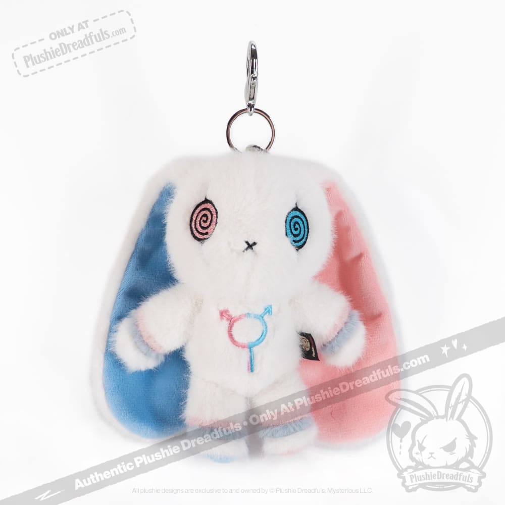 Plushie Dreadfuls Gender Dysphoria Rabbit Plush Keychain - Soft Stuffed Animal Toy for Mental Health Awareness, LGBTQ+ Support & Emotional Comfort | Perfect for Backpacks, Gifts & Therapy